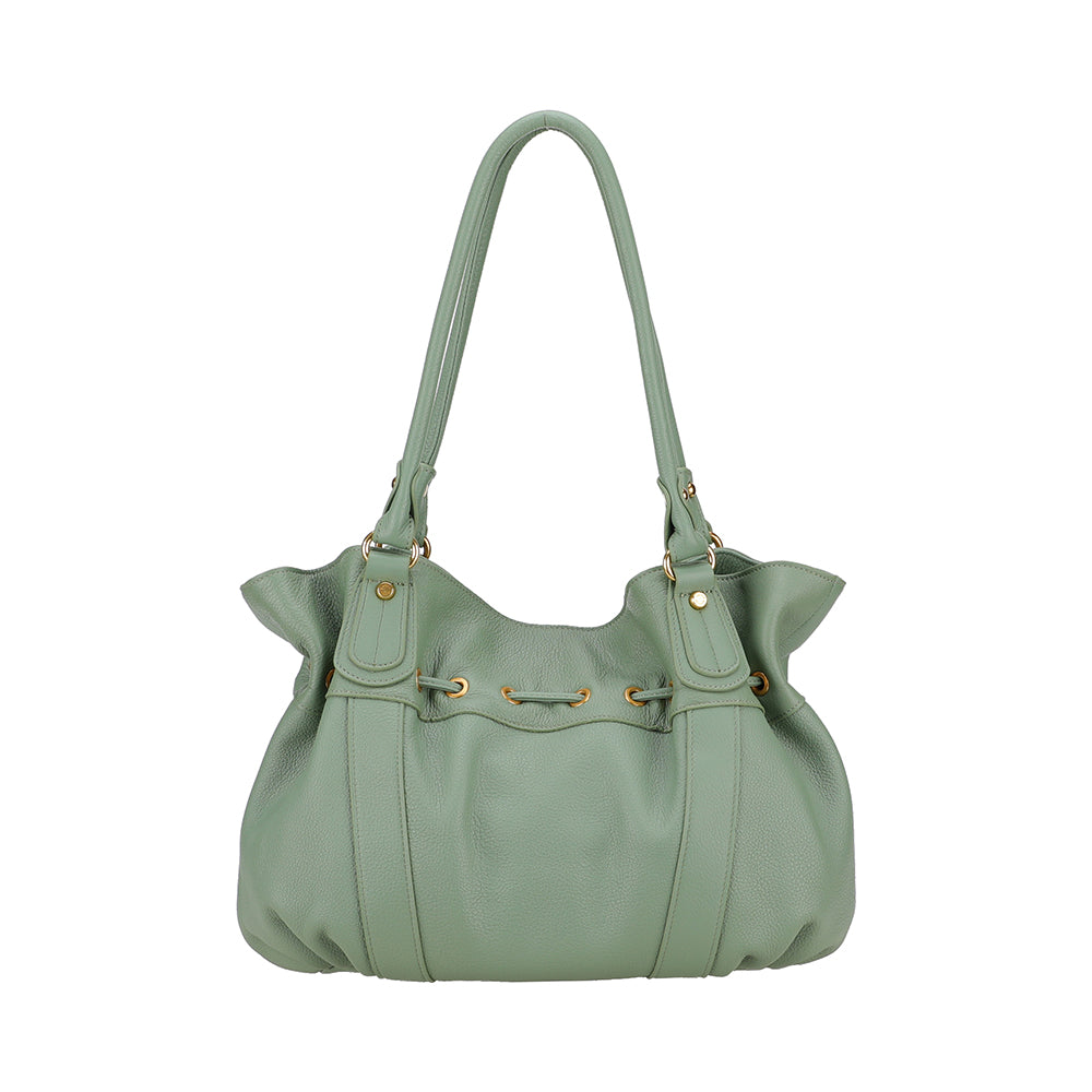 L Camille leather shoulder bag