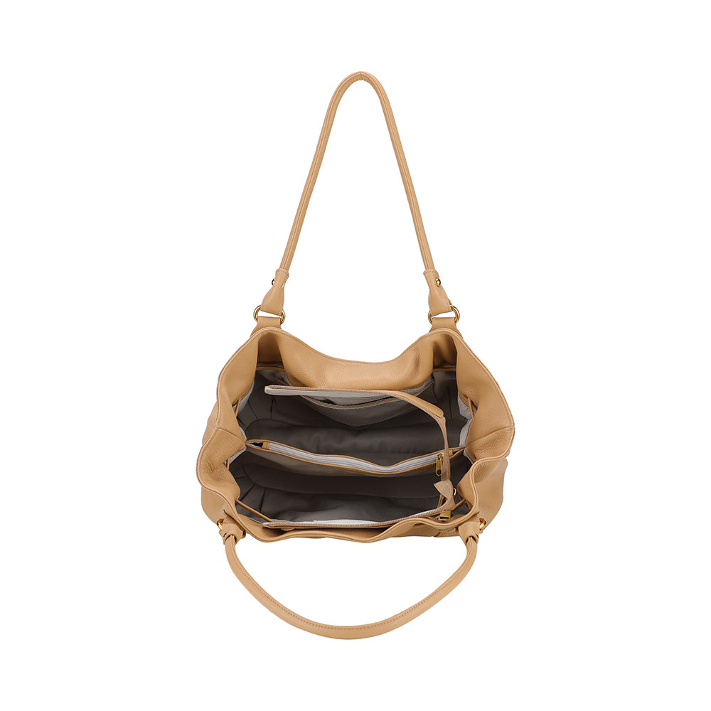 L Camille leather shoulder bag