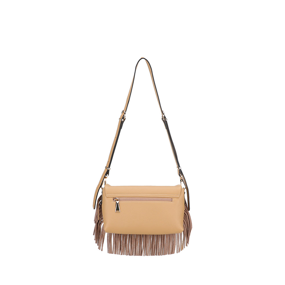 Petit Sac bandoulière Camille franges cuir