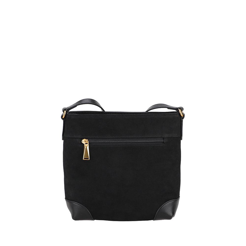 Sac bandoulière Adonira cuir côtelé