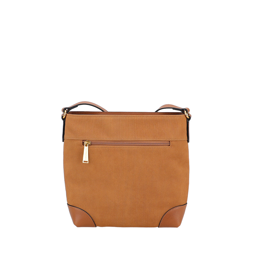Sac bandoulière Adonira cuir côtelé