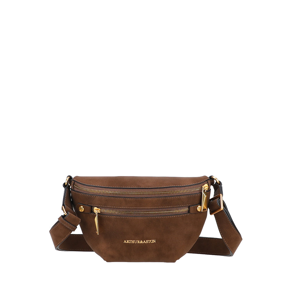 Sac banane croûte de cuir Madelena