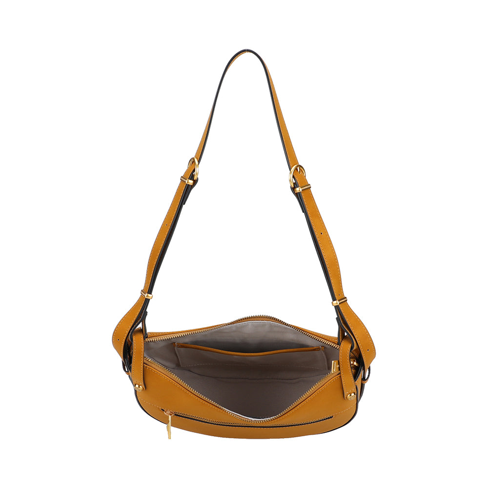 Madelena split leather shoulder bag
