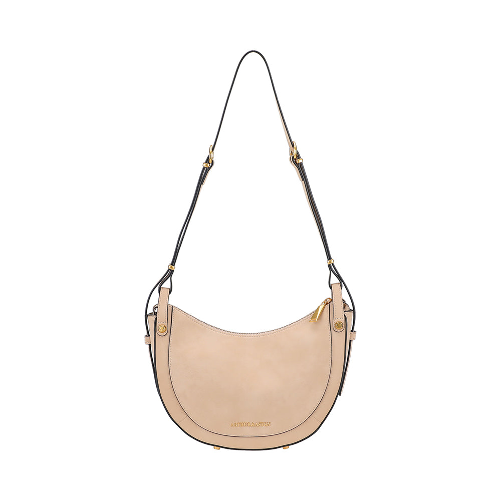 Madelena split leather shoulder bag