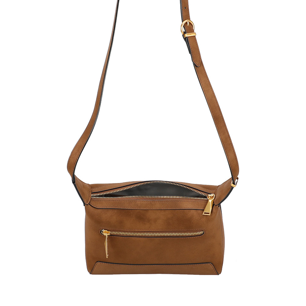 Sac bandoulière croûte de cuir Madelena