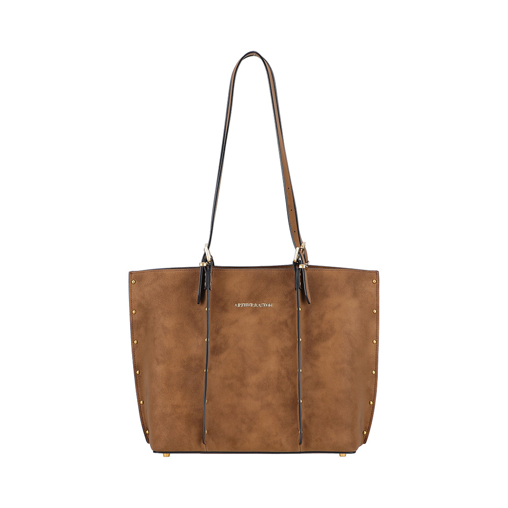 Sac shopping M croûte de cuir Madelena