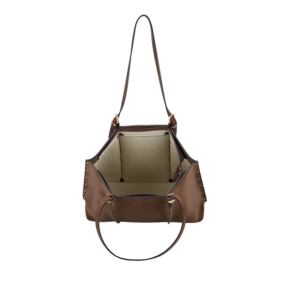 Sac shopping L croûte de cuir Madelena