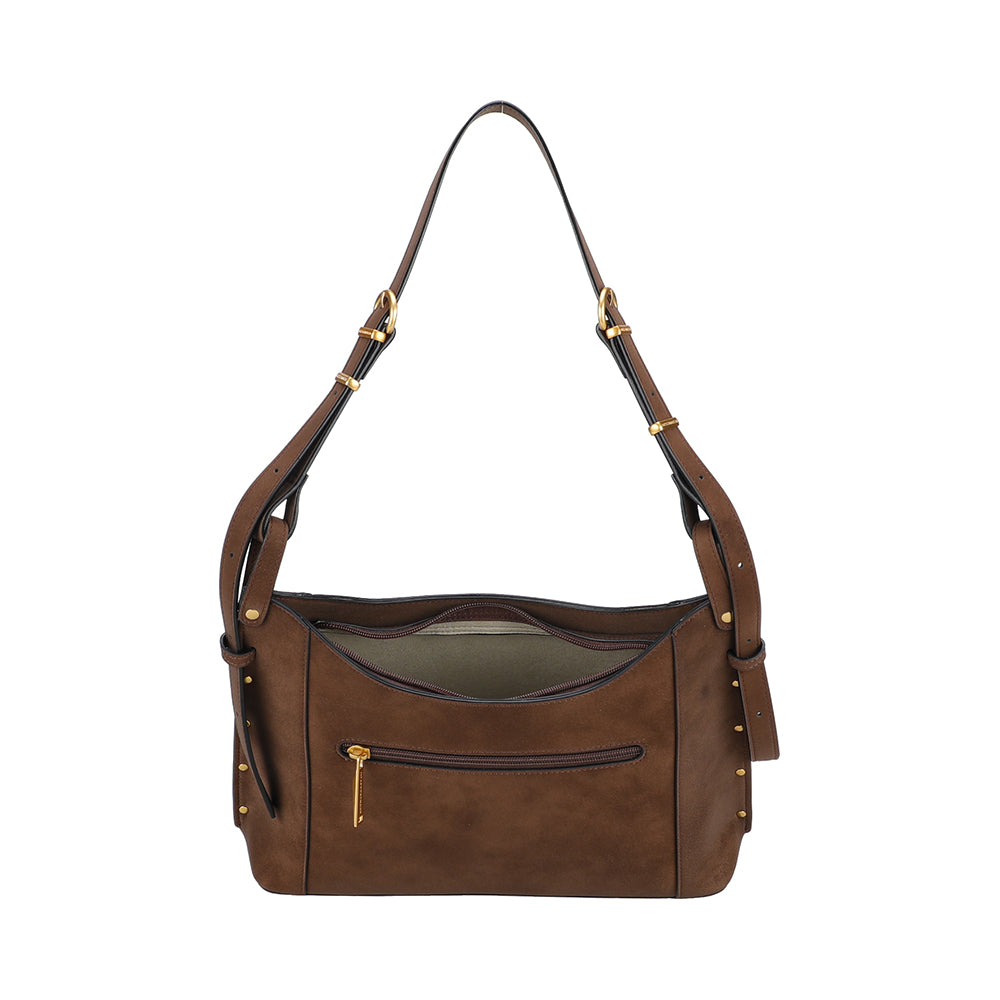 Sac épaule croûte de cuir Madelena
