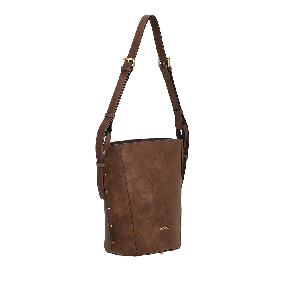 Sac Sceau croûte de cuir Madelena