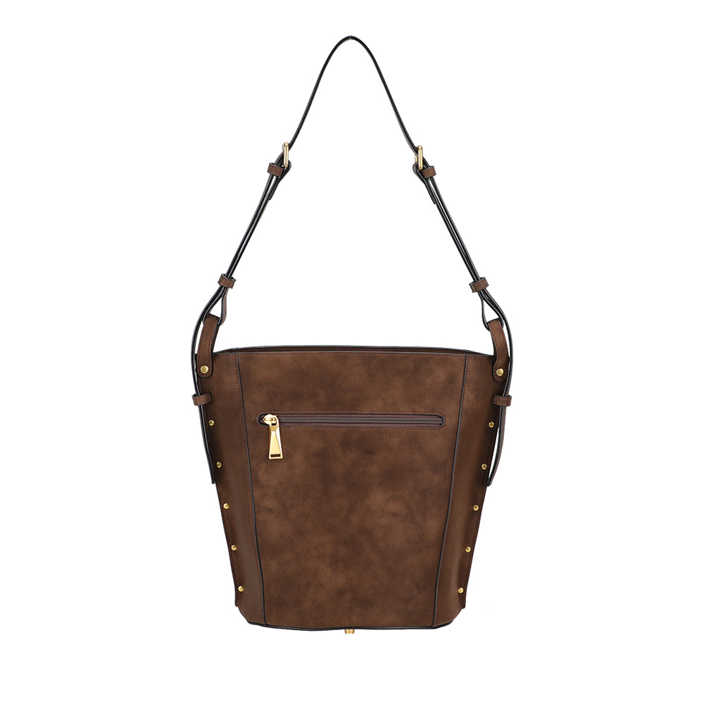 Sac Sceau croûte de cuir Madelena