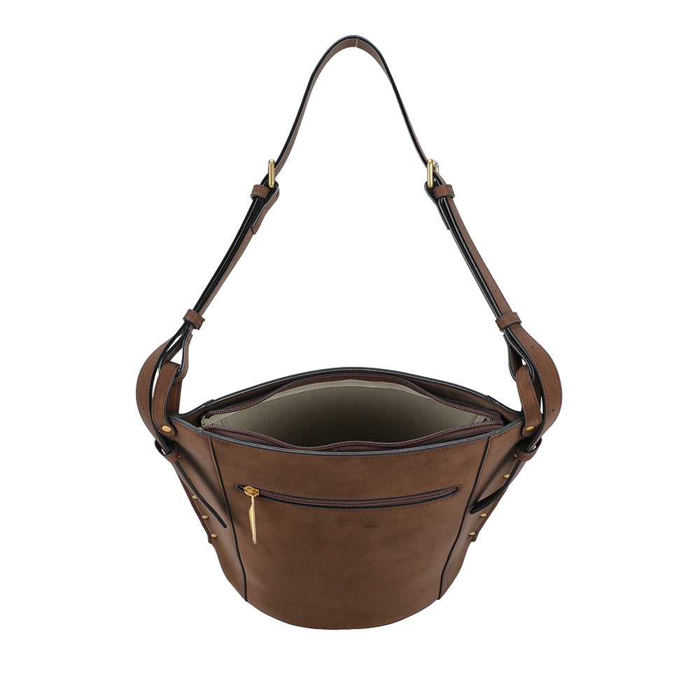 Sac Sceau croûte de cuir Madelena