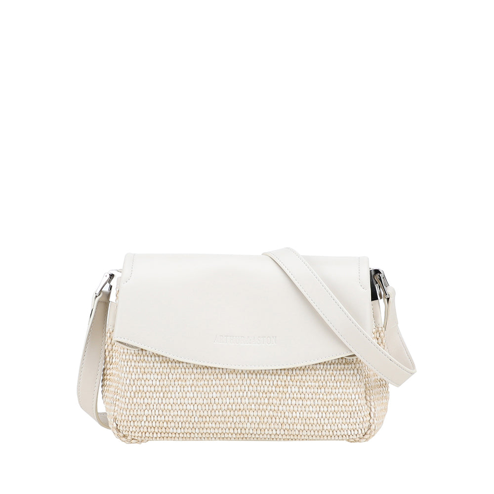 Sac bandoulière à rabat Daniela en Paille