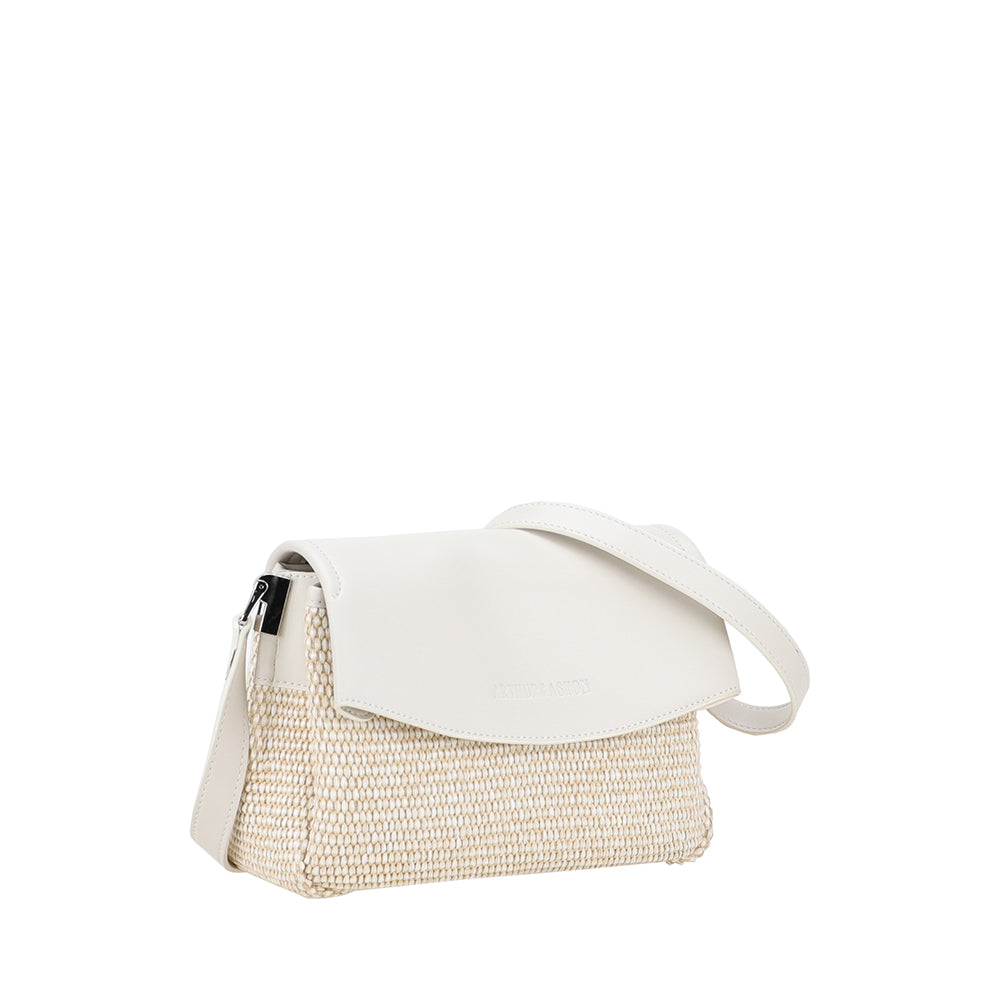 Sac bandoulière à rabat Daniela en Paille