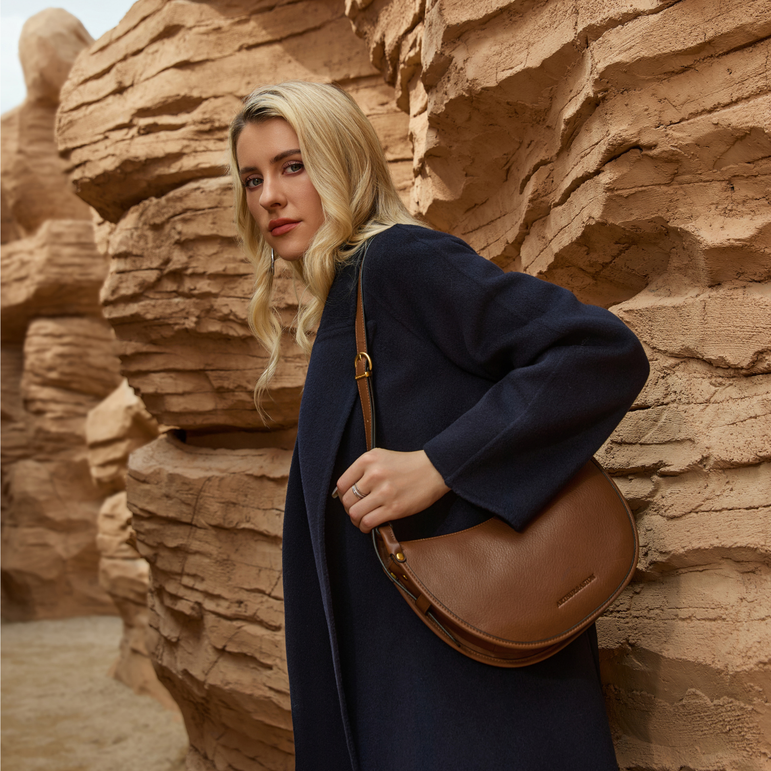 Sac épaule demi-lune Cassidy Cuir