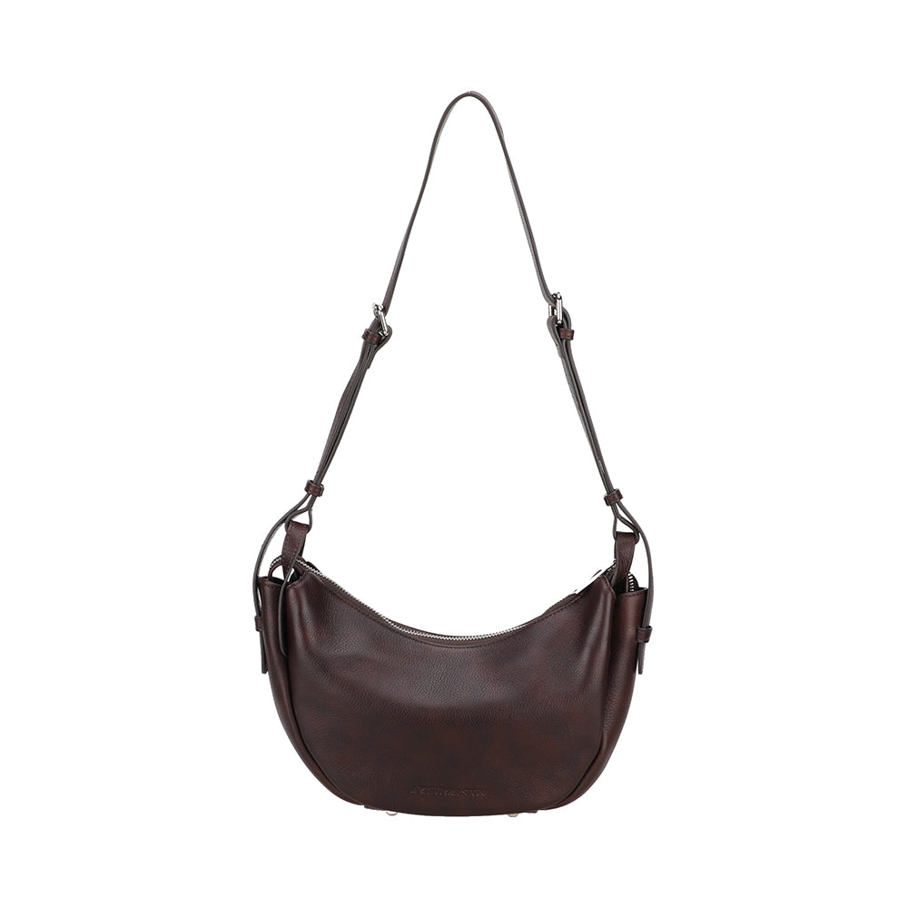 Sac bandoulière demi-lune cuir Elsa