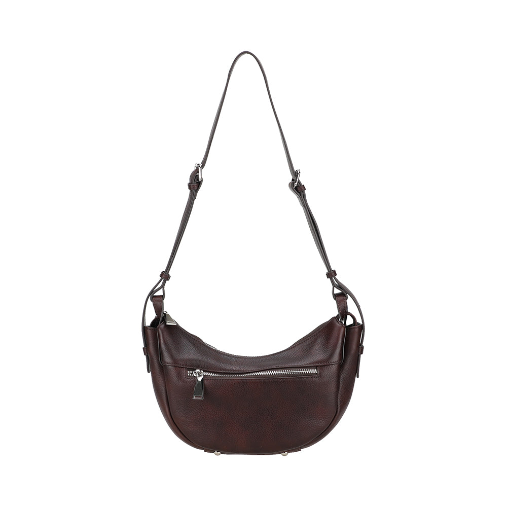 Sac bandoulière demi-lune cuir Elsa