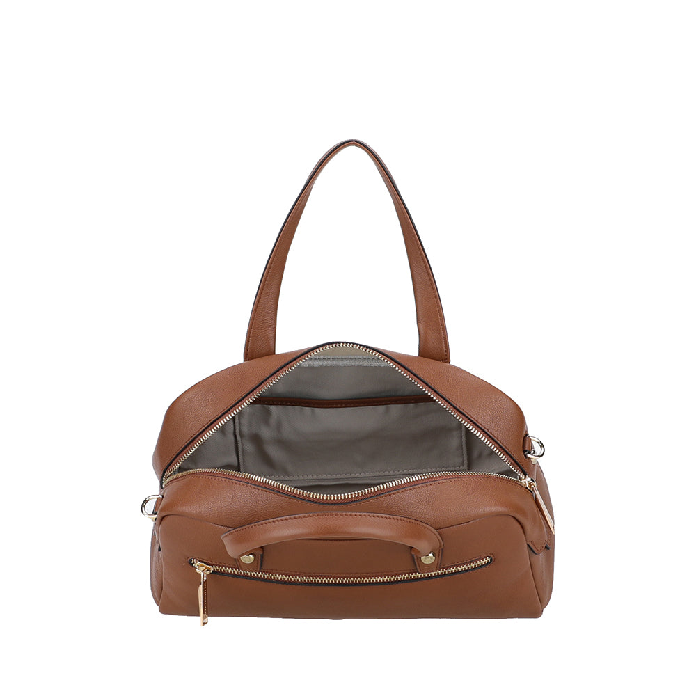 Sac à main bowling Léonille cuir
