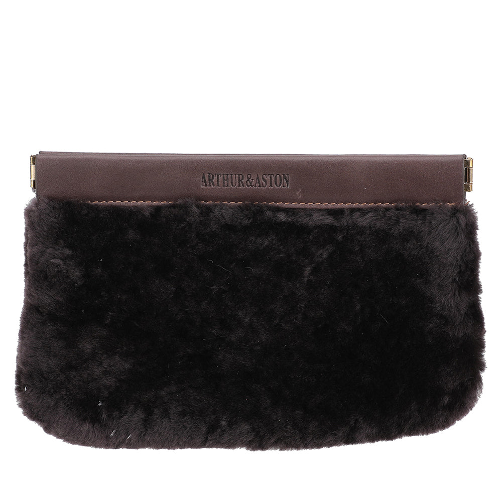Pochette peau lainée