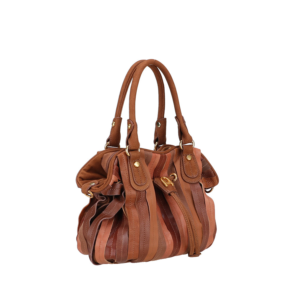Sac à main bourse cuir patchwork