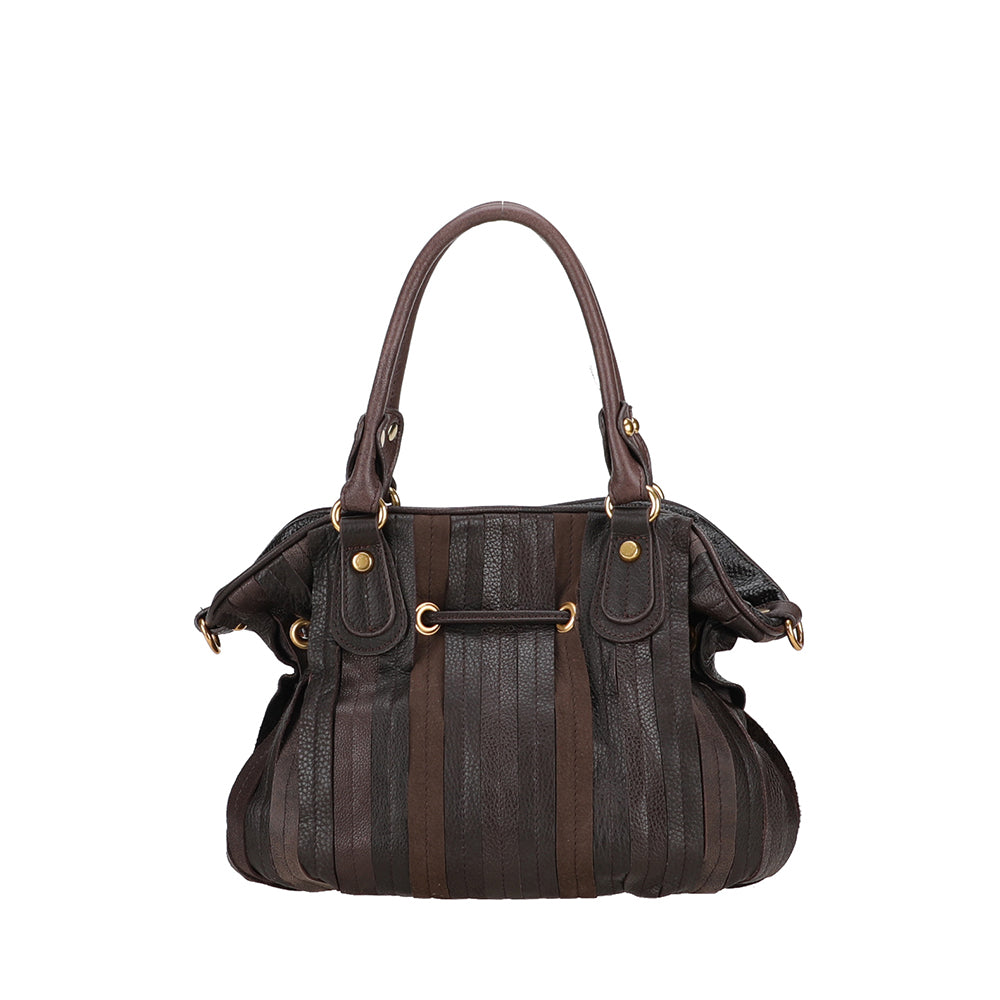 Sac à main bourse cuir patchwork