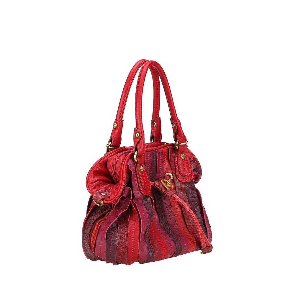 Sac à main bourse cuir patchwork