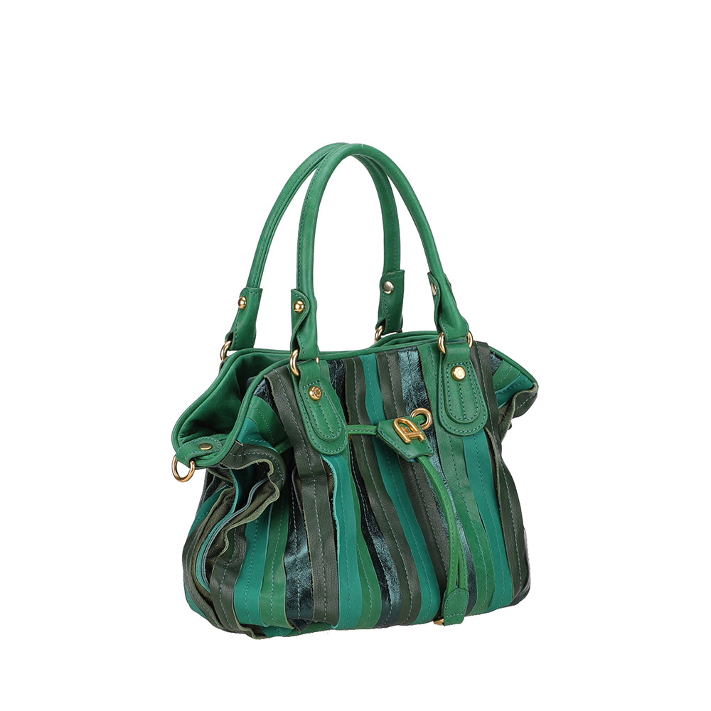 Sac à main bourse cuir patchwork