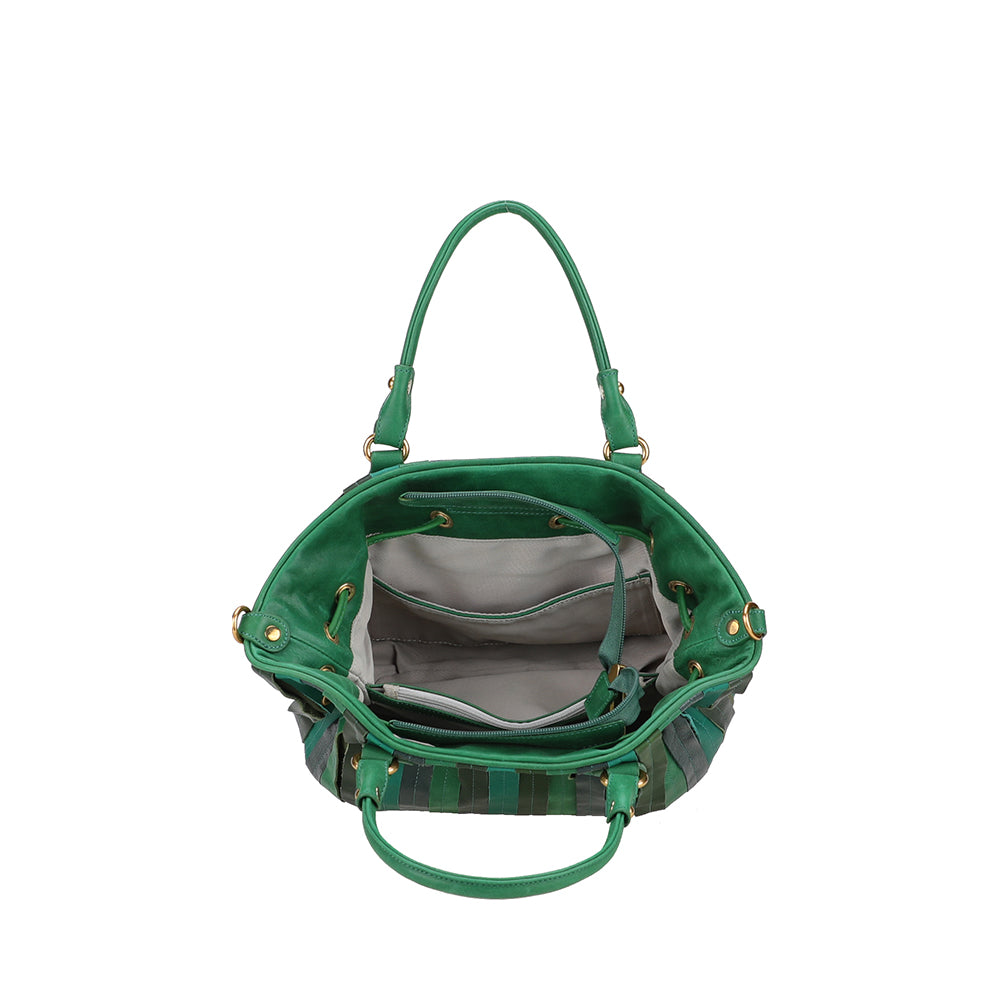 Sac à main bourse cuir patchwork