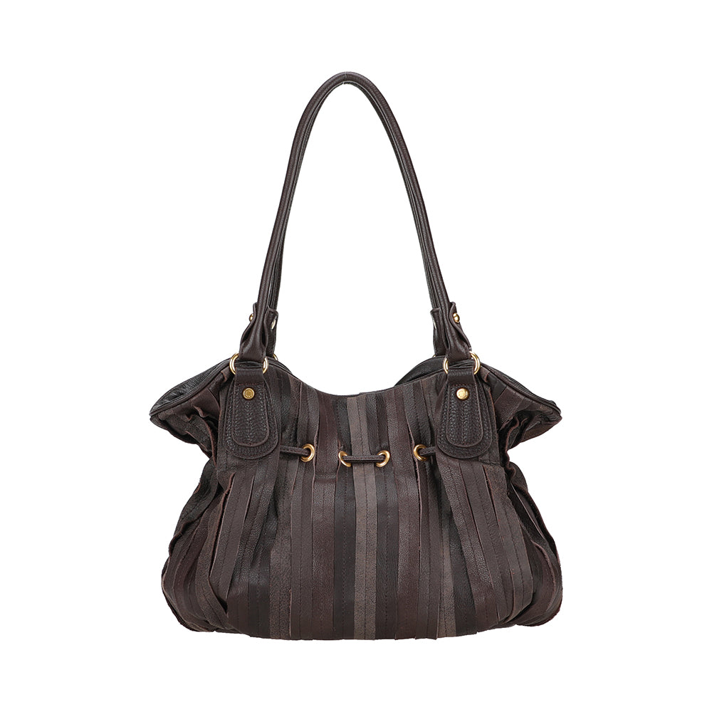 Sac épaule bourse cuir patchwork