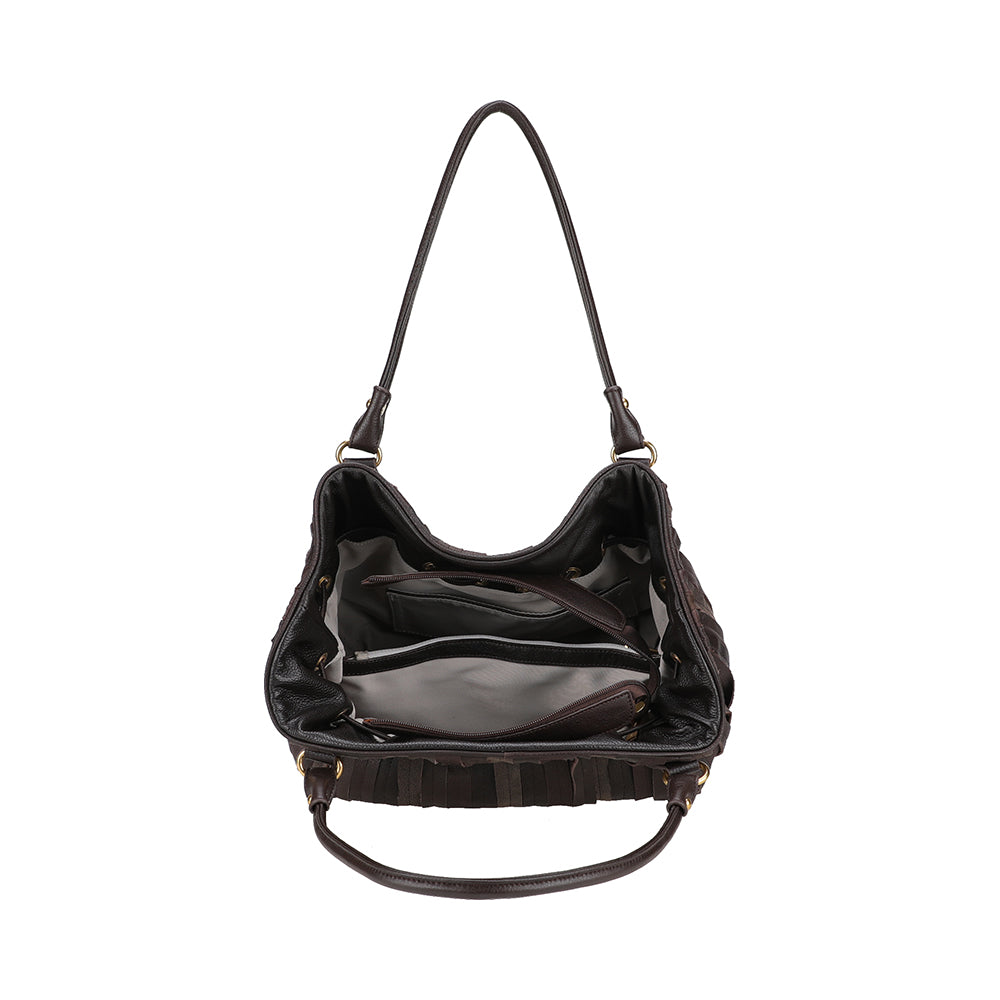 Sac épaule bourse cuir patchwork