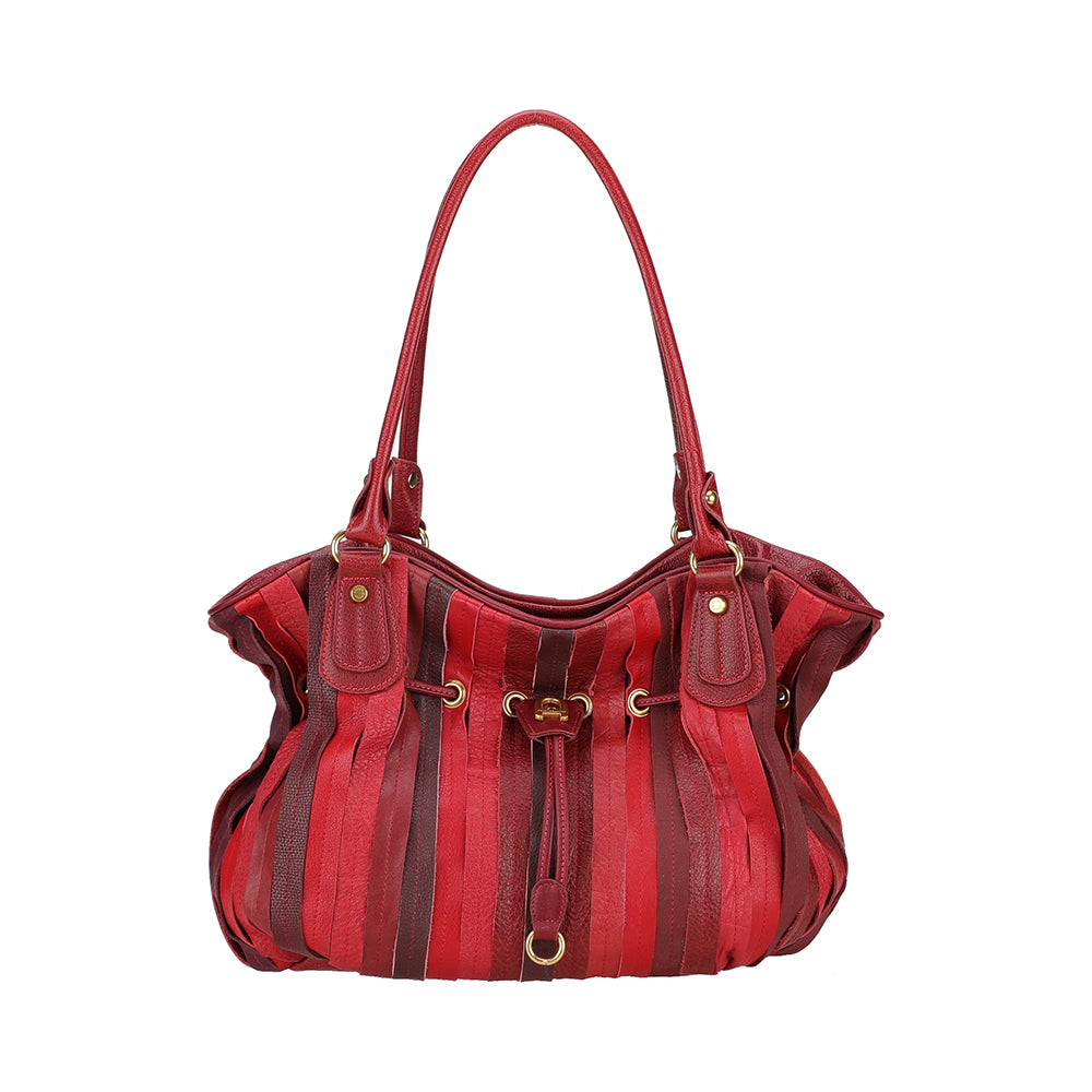 Sac épaule bourse cuir patchwork