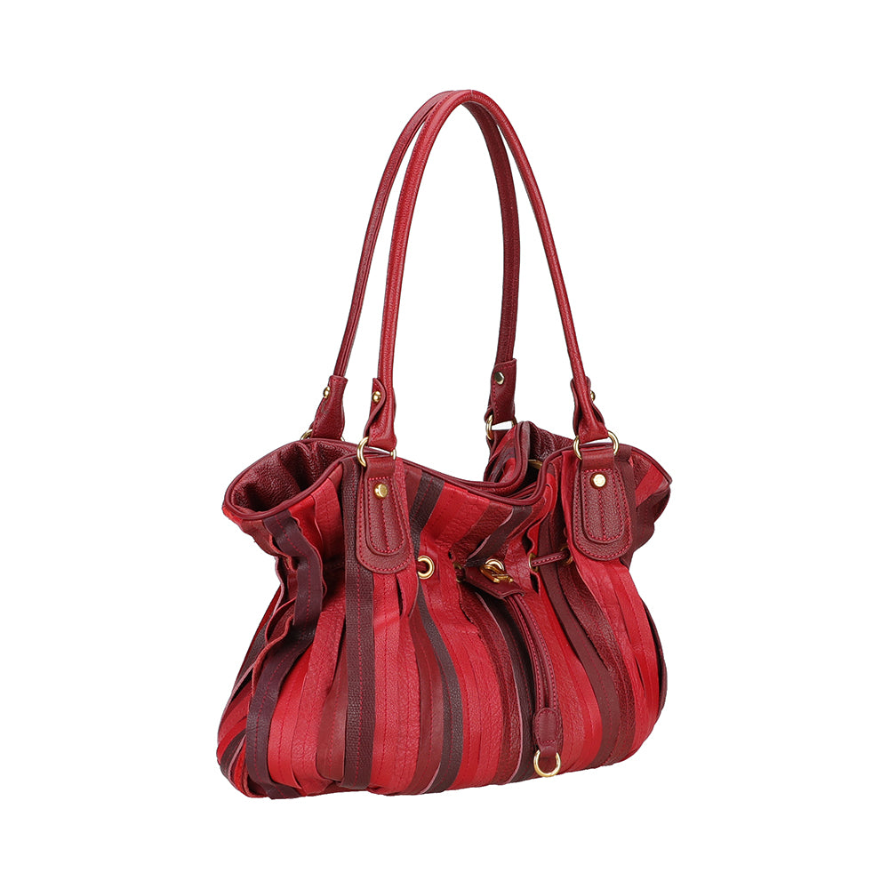 Sac épaule bourse cuir patchwork