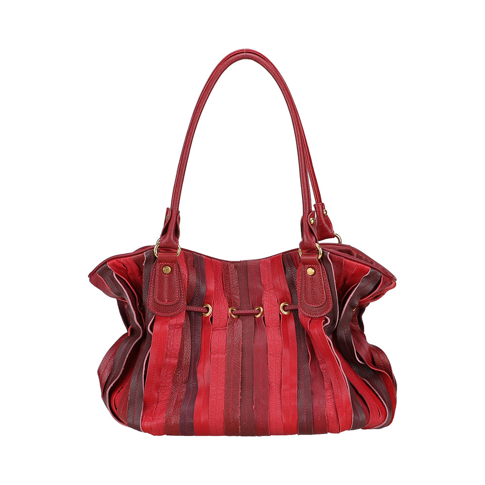 Sac épaule bourse cuir patchwork