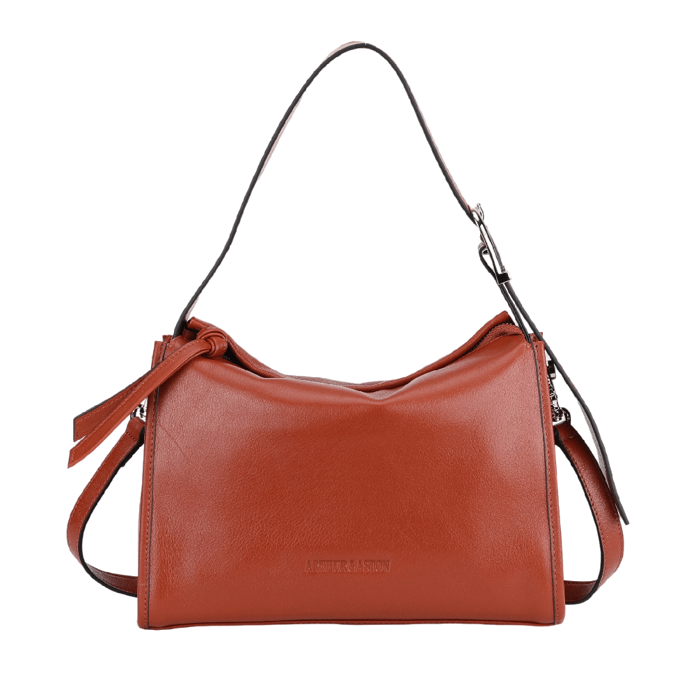 Penny leather shoulder bag