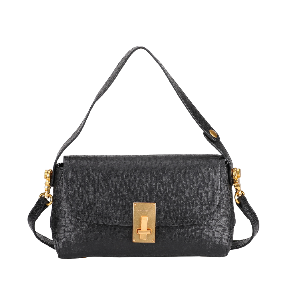 Amber leather shoulder bag