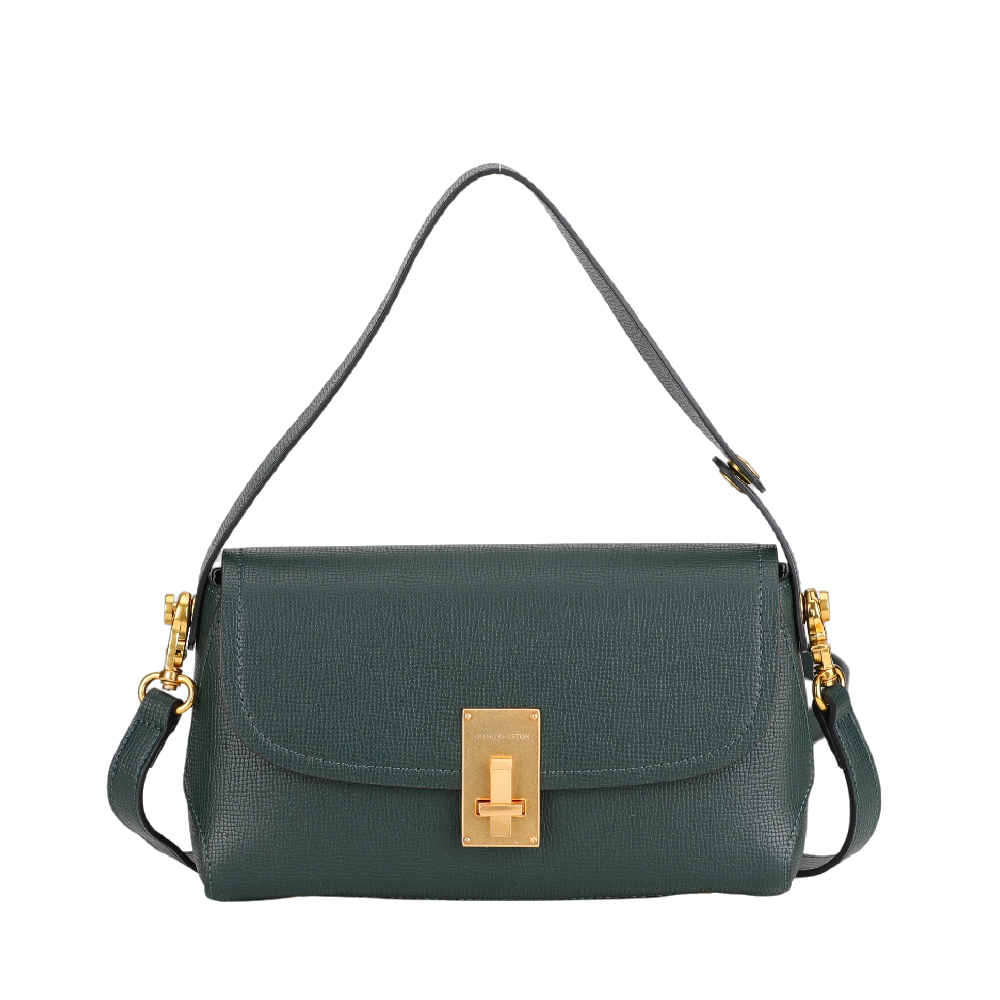 Amber leather shoulder bag