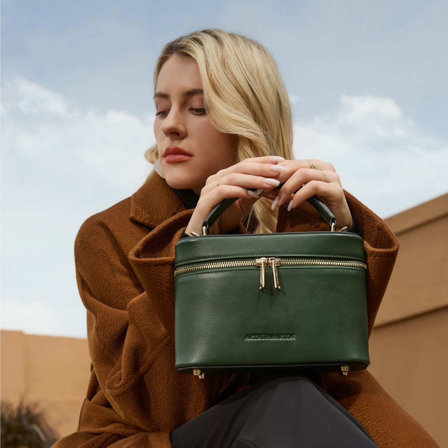 Sac vanity M Léonille cuir