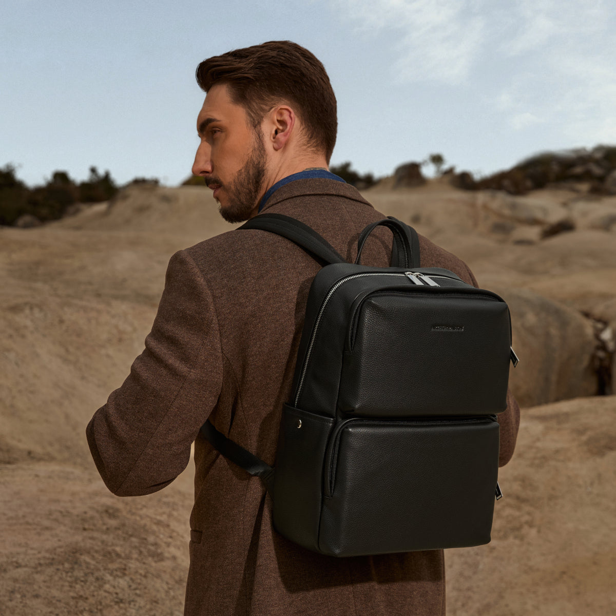 アユトン様 Large leather backpack Léon 2428-14