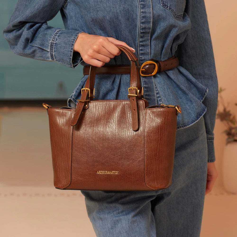 Sac à main trapèze cuir Paula